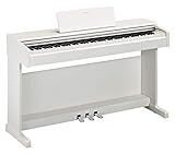 Yamaha Arius YDP-144WH piano droit numérique avec 88 touches - Avec sonorité d'un piano de concert - Pour amateurs & étudiants - Compatible avec l'application Smart Pianist - Blanc