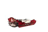 Demeyere 249501 Piraten Bett, Crazy Shark, MDF, 90 x 190 / 200 cm, rot - 4