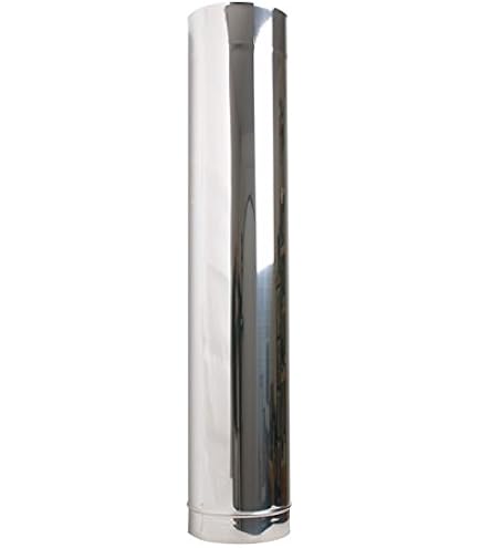 Straight Length 200mm Twin Wall Insulated Flue Pipe - 5" (125mm) - Black - £35.00 - View #3
