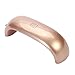 TKOOFN 9W LED CCFL Nail Art UV Lamp Light Gel Nail Polish Dryer Curing Machine with UK Plug - Champagne