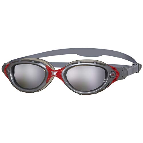 Zoggs Predator Flex, Occhialini da Nuoto Unisex-Adult, Argento/Fumo/Lente a Specchio, Taglia Unica