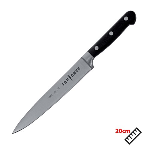Chroma Sonderedition „Top Chef“ 7-teilig Profi Premium Messer-Set bestehend aus Messerblock mit Schärfer, Kochmesser, Santoku-Messer, Brotmesser, Allzweckmesser, Tranchiermesser, Schälmesser - 5