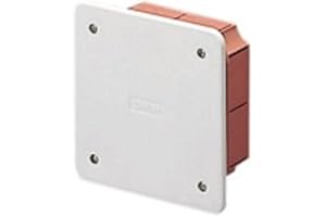 ELETTROCANALI Boîte de dérivation encastrée EC350 avec couvercle blanc IP40 (120 x 100 x 50)