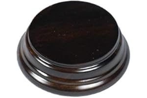 greca Peanas Redondas. Barnizadas. Diferentes Medidas. Madera Maciza, Barniz Nogal. (Madera, Diámetro Inferior: 6,5 cms). Diámetro Superior: 4,5 cms. Grosor: 2,5 cms.