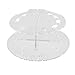 FEITONG 10 Hole Oval Makeup Brush Holder Drying Rack Organizer Cosmetic Shelf Tool (A, Clear)