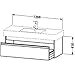 Produktbild Duravit Waschtischunterschrank Ketho 455x120x410mm 1 Auszug, für 032912, weiß matt, KT669201818