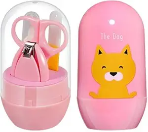 MOMS PRIDE Baby Care Baby Nail Clipper, Scissor, Tweezer and Nail Cleaning Sets, The Best Baby Shower Gift for Baby Girl and Baby Boy (Pink)