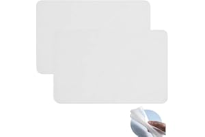 YUANJIASHUN YAO 2pcs Translucent Silicone Mats, 15.7”X11.8” Silicone Placemats Kitchen Worktop Protector for Crafts Jewelry Casting Resin Moulds, Painting Art Placements,Dining Table