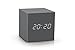 Produktbild Gingko Gravity Cube Click Clock grau - Wecker, Uhr, Thermometer