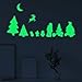 Produktbild Gaddrt Wandaufkleber Weihnachten Glow Pine Wandaufkleber Wohnzimmer Leuchtenden Aufkleber Fenster Dekor 29x20cm (B)
