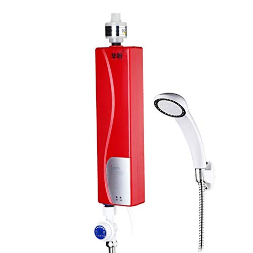 Preisvergleich Produktbild Jasnyfall Universal-Instant-Heizung Küche Po 3000W Elektro-Hochleistungs-Warmwasserbereiter rot Mit Dusche Kit