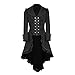 Produktbild Steampunk Damen Mantel | Eleganter Smoking-Blazer Frauen Vintage Punk Jacke Steampunk Gothic Langarm Jacke Retro Mittellang Mantel Kostüm Cosplay Uniform