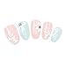 Nicedeco Nail Art Wrap Water Transfer Decals White Floral Hibiscus Flower
