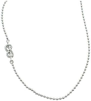 Necklace bead blasted with knot sailor side