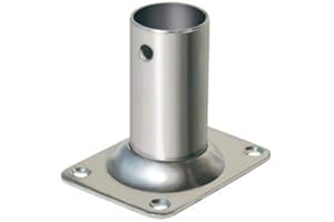 PARACHINISHOP Base Rettangolare Tubo 90^ D 22 Inox Accessori Barca Nautica