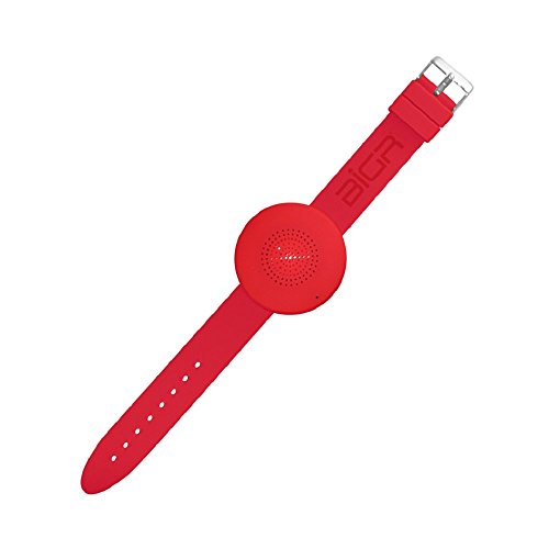 BiGR WRiSTBOOM Wearable Wireless Bluetooth Speaker with Inbuilt Microphone - Red