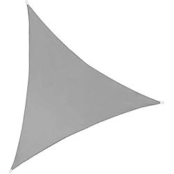 Idéprice toile d'ombrage triangulaire 3X3X3m polyester déparlent anti UV 140 gr/m2 gris anthracite, Gris Anthracite, 33 x 17 x 5 cm,