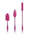 Produktbild Kochblume Silikonbürsten 3er Set mit Wechselköpfen | Flaschenbürste, Spülbürste, Antibakteriell, Keimfrei (pink)