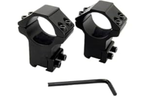 ProWildGear 1 Pair 25.4mm Scope Mounting Rings for 11mm Dovetail 20mm Picatinny Rail Mounts