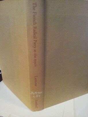 The French Radical Party in the 1930's livre