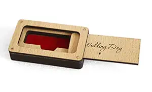 Kevim Wooden Rectangle Shape Pen Drive Storage Box to Put The Pen Drive