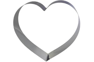 Lares - Stampo per dolci, telaio da forno, anello per torta, in acciaio inox, motivo: cuore grande – Ø ca. 26 cm, altezza: ca. 7 cm – Made in Germany