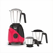 Preethi Peppy MG 245 mixer grinder, 750 watt with 3 jars (Black & Red), Reg