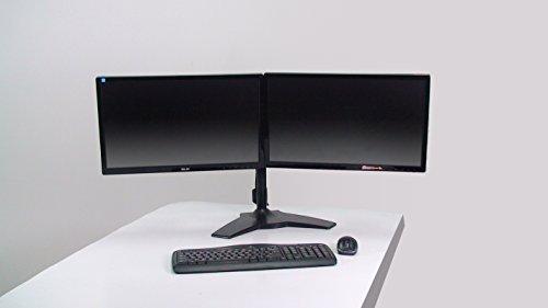 Tronje TS742 2-fach Mehrfach Monitorhalterung Tischhalterung für 15″-24″ TV Fernseher Monitore TFT LED mit Vesa 75 und 100 Standard bis 12 KG pro Halter Schwenkbar Drehbar Neigbar - 5