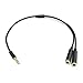 Price comparison product image Male 3.5mm to 2 Female Seperate Headphone Microphone Jack Plugs Splitter Dual Cable Lead Audio Y - Black