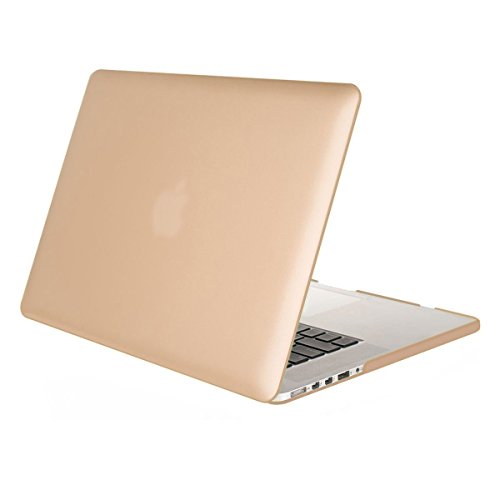 MOSISO Ultra Slim Plastik Hartschale Schutzhülle Hülle Snap Case für Macbook Pro 13 Zoll mit Retina Display NO CD-ROM Drive (A1502 / A1425), Gold