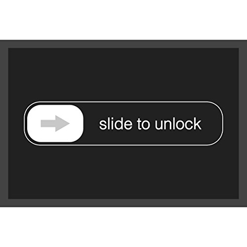 Fussmatte "Slide To Unlock" Türabstreifer Türmatte Fußabstreifer Schmutzfangmatte 60x40cm
