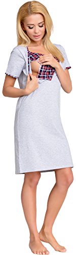 Be Mammy Womens Nursing Nightdress Lea (Melange, L)