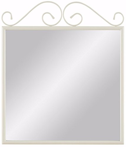 Domus Scandinavia Isabelle - Espejo de Metal (60 x 2 x 70 cm), Color Blanco