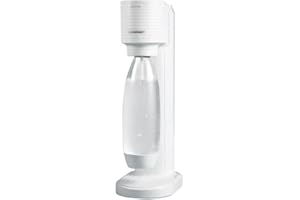 Sodastream Gasatore Gaia bianco ideale per realizzare acqua frizzante, include una bottiglia lavabile in lavasoviglie e un cilindro contenente Co2