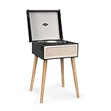 SOFORT ABSPIELBEREIT: Der Plattenspieler ist sofort abspielbereit: In seinem kompakten Koffergehäuse sind die Stereolautsprecher bereits integriert. Über den Stereo-Cinch-Ausgang lassen sich externe Lautsprecher oder eine HiFi-Anlage anschließen.