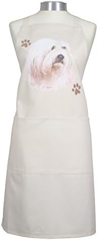 Havanese Breed of Dog Themed Natural Cream Cotton Bib Apron - Baker Cook Gift