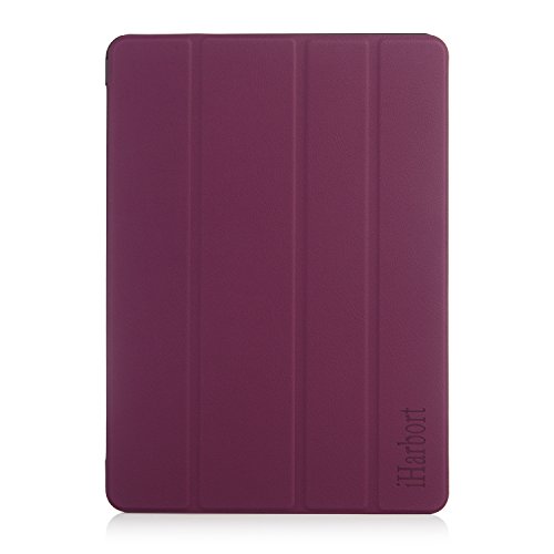 iHarbort® iPad Air 2 Hülle – Premium PU Leder Tasche Hülle Etui Schutzhülle Ständer für iPad Air 2, mit Schlaf / Wach-up-Funktion (iPad Air 2, Lila) - 7