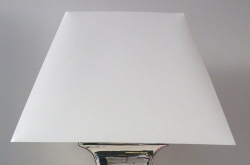 hochwertiger Stoff-Lampenschirm rechteckig 32 cm weiß (offwhite) - 3