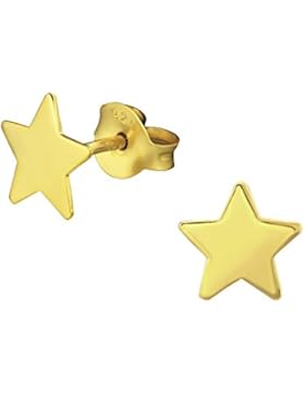 Tata Gisele© Ohrringe Sterling Silber 925/000vergoldet–Etoile–7mm