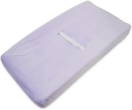 American Baby Company Heavenly Soft Chenille Contoured Changing Table Cover - Lavender