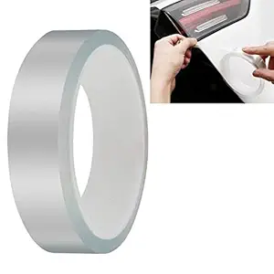 GOLDEN SPARROW Universal Car Door Transparent Seal Strip Door Edge Cover Guard Strips Entry Sill Guard Scuff Plate Protectors Invisible Universal Anti-Scratch Waterproof Tape for Rear Bumper
