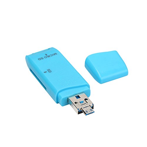 Gazechimp 2 in1 USB + OTG Stick Kartenleser Unterstützt Micro SD/TF-Karte – Blau - 3