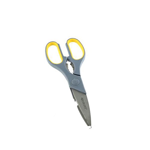 Westcott E-30486 00 Titanium Super Softgrip Multifunktionsschere, 21 cm, grau-gelb - 4