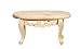 Produktbild Melody Jane Puppenhaus Oval Couchtisch unvollendet unbehandeltes Holz Lounge Möbel