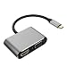 Produktbild ForceSthrength VGATC22 USB3.1 Kartenleser Typ C Adapter Splitter mit Micro USB Power Port Silber