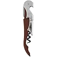 Pulltap's Double-Hinged Waiters Corkscrew, Wine Opener and Foil Cutter, Beer Bottle Opener, Chocolate Brown
