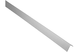 INFERRAMENTA Profilo Angolare in Alluminio da 2 Metri | Finitura Cromo Lucido e Satinato | 6 Misure Disponibili per Rifiniture Perfette (Cromo Satinato, 25 x 25 mm)