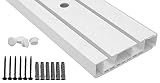 Riel de cortina de plástico. Sento - Accesorios para riel de Cortina de 2 carriles, Color Blanco, Blanco, 1x Schiene 180cm 2-läufig