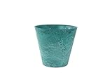 Pflanzgefäß 27x24cm Artstone Pflanzgefäß, Pflanzkübel Claire, frostbeständig und leichtgewichtig, azure, 27x27x24 cm, 136236
