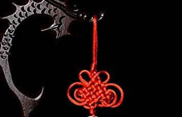 Honeysuck Eight Emperor Bronze Lucky Feng Shui Coins Money Pendant (Red Rope)